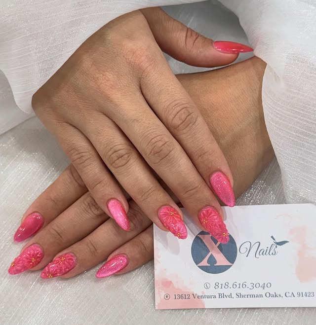 Healthy natural nails with a glossy gel manicure at X Nails